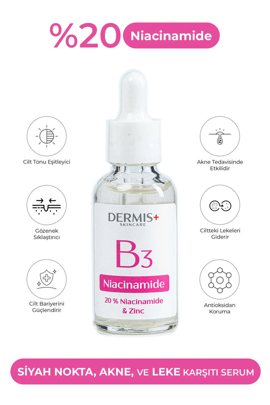 %20 Niacinamide, Siyah Nokta, Leke Ve Sivilce Karşıtı (B3) Serum