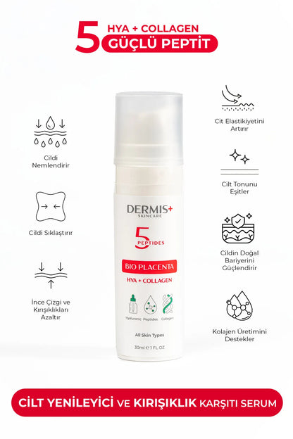 Bioplacenta, 5 Farklı Peptit, Yaşlanma Karşıtı Ve Cilt Yenileyici, Yenileyici Serum